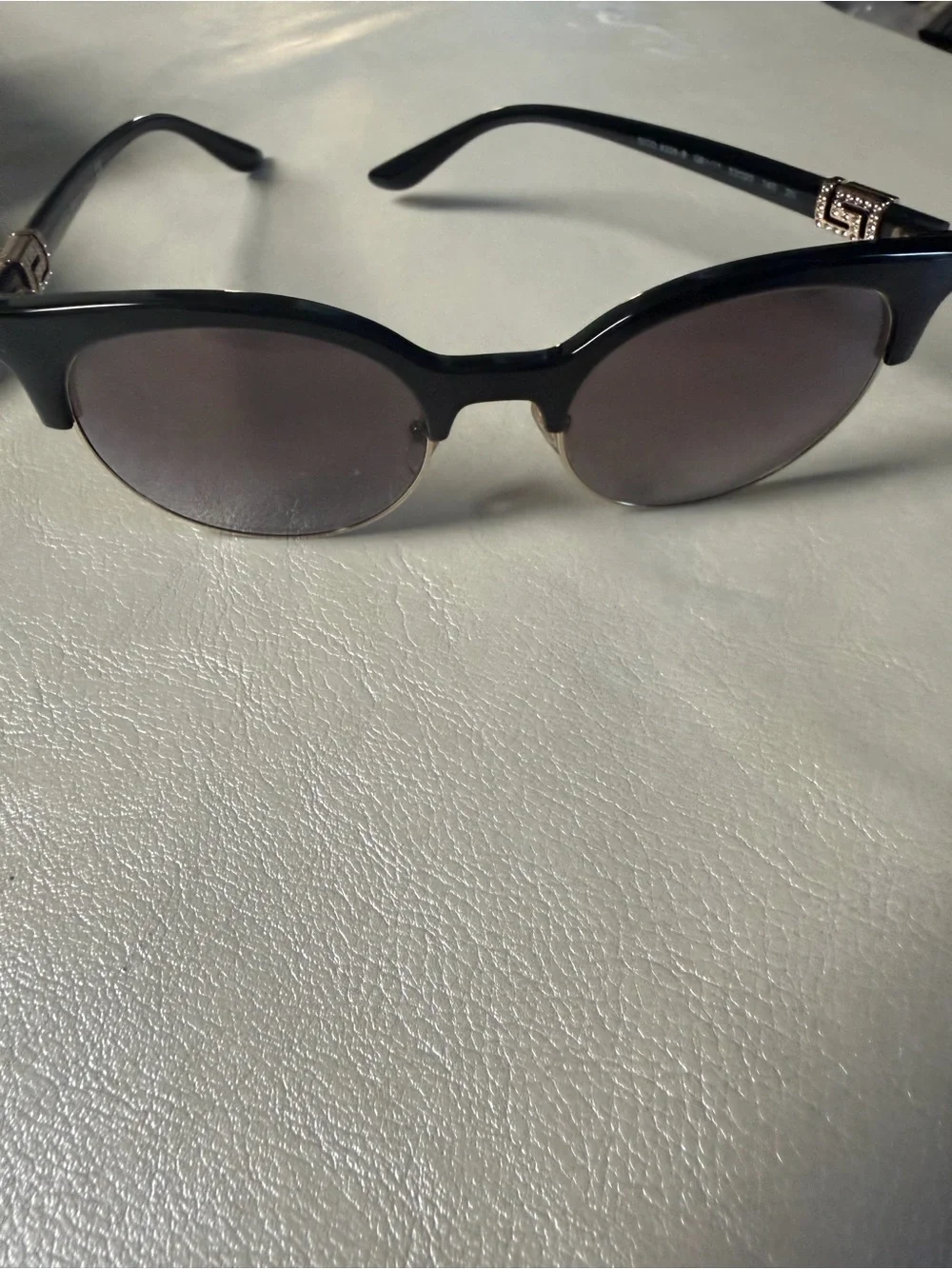Versace Black Sunglasses with Gold Accents